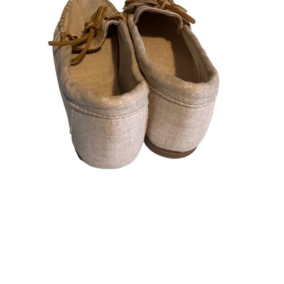 Minnetonka tan flat loafers textile size 6 - Picture 3 of 6